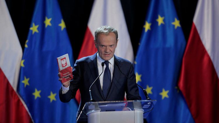 Respect constitution, EU's Tusk tells Polish leaders