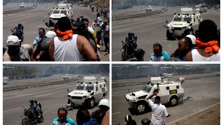 A picture and its story - One Venezuelan protester's brush with death