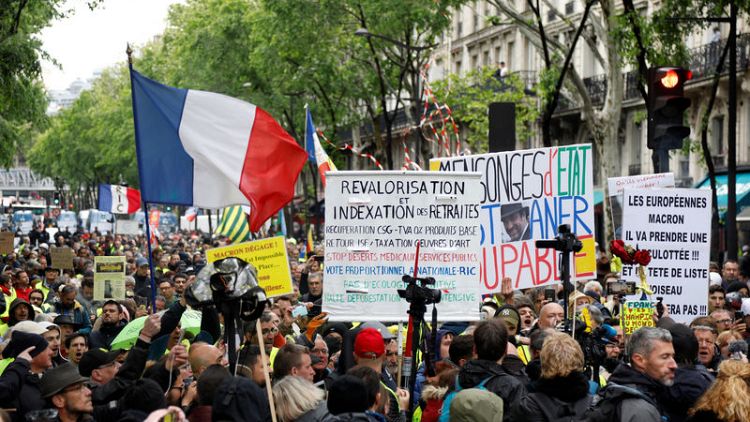Fewer turn out for 'Yellow vest' protests in France after May Day clashes