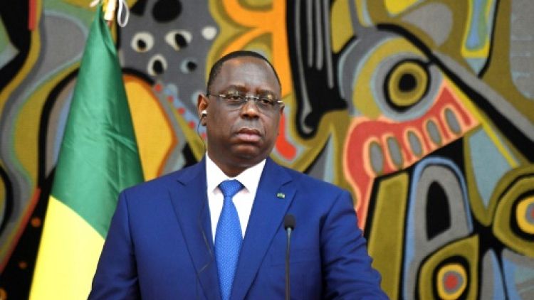 Le président sénégalais Macky Sall, le 12 avril 2019 à Dakar