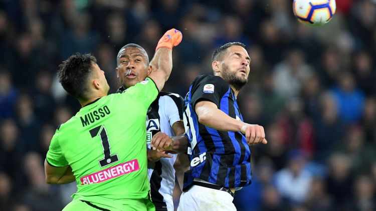 Inter Milan held to another stalemate away to struggling Udinese
