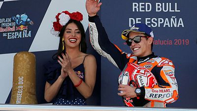 MotoGP champion Marquez goes top after win in Spain MotoGP champion Marquez goes top after win in Spain