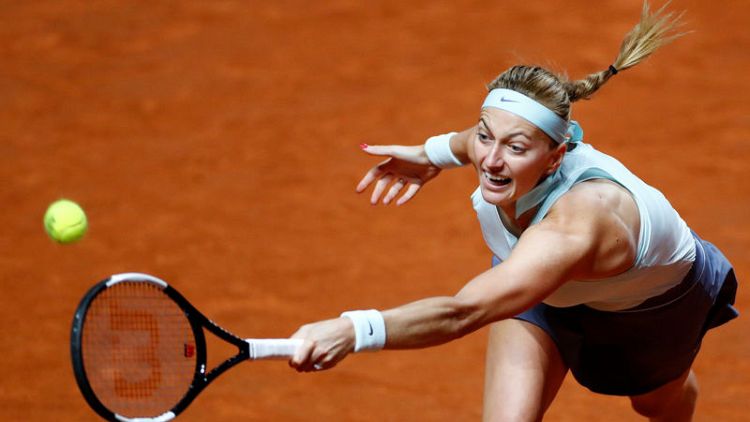 Tennis - Defending champion Kvitova reaches Madrid third round