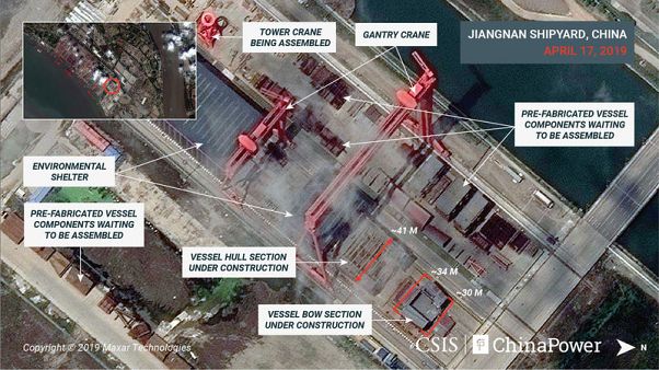 Exclusive - Analysts: Images show construction on China's third - and largest - aircraft carrier Exclusive - Analysts: Images show construction on China's third - and largest - aircraft carrier