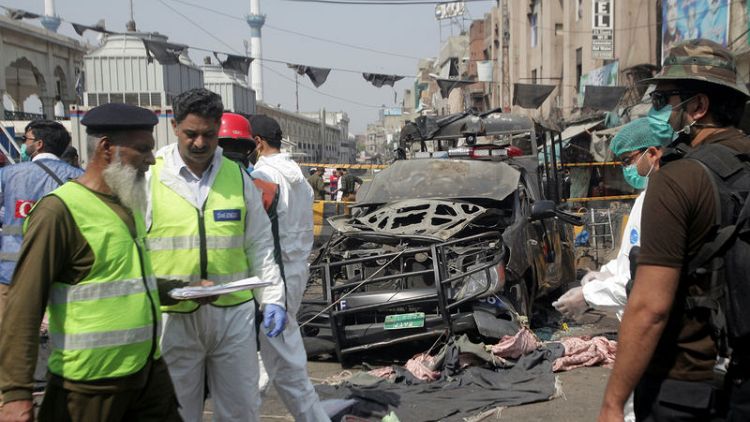 Blast near shrine in Pakistan, nine dead - police