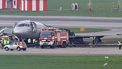 Russian airport fire crews mobilised a minute after jet crash-landed