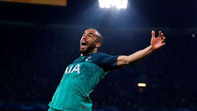 Moura hat-trick puts Tottenham into Champions League final Moura hat-trick puts Tottenham into Champions League final