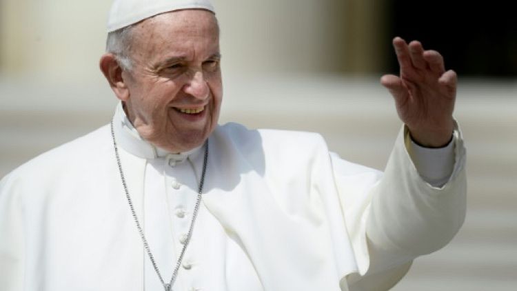 Le pape François lors de l'audience hebdomadaire au Vatican le 8 mai 2019