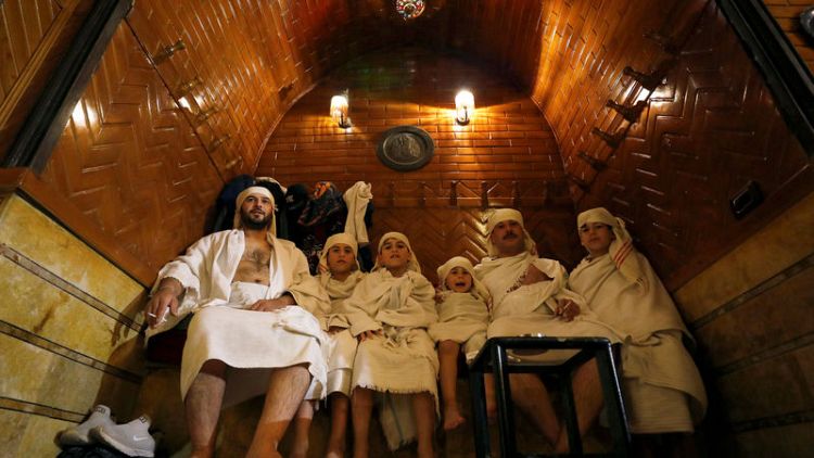 In Syria's Aleppo, the customers are back in the bathhouse