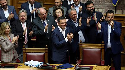 Greek PM Tsipras wins confidence vote weeks before EU election Greek PM Tsipras wins confidence vote weeks before EU election
