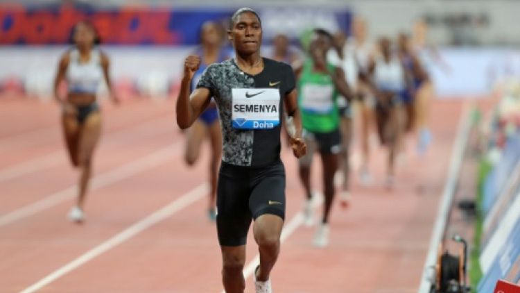 La Sud-Africaine Caster Semenya lors d'un 800 m à Doha, le 3 mai 2019
