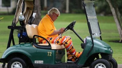 L'Américain John Daly au Woodlans Country Club au Texas le 3 mai 2019