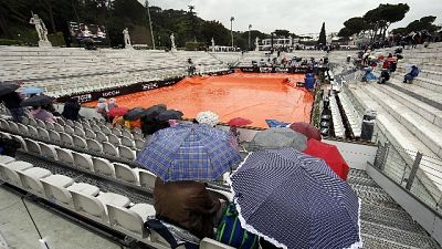 Open Italia: piove,inizio match rinviato Open Italia: piove,inizio match rinviato