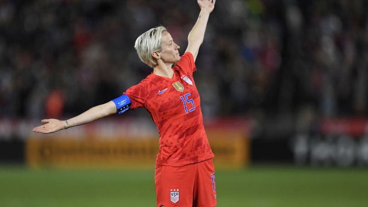 Wily Rapinoe ready to serve again as U.S. defend World Cup