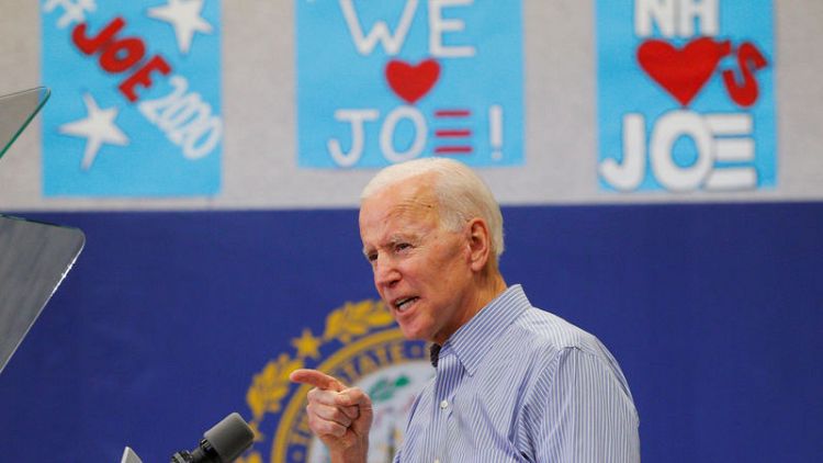 Biden expands lead over rivals for 2020 U.S. presidential nomination despite lack of support from Millennials - Reuters/Ipsos poll
