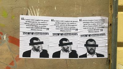 Salvini a Foggia, manifesti di protesta Salvini a Foggia, manifesti di protesta