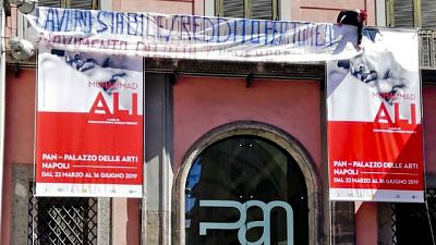 Protesta disoccupati in Palazzo Arti Protesta disoccupati in Palazzo Arti