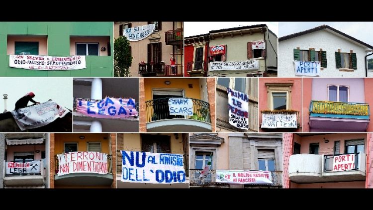 A Milano 49 striscioni contro Salvini