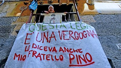 Striscione fratello Pino Daniele Striscione fratello Pino Daniele