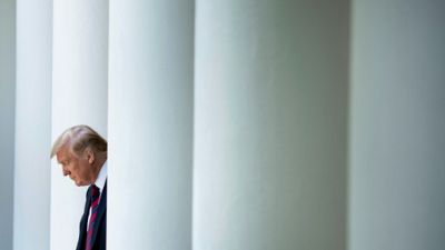 Le président américain Donald Trump à la Maison Blanche. Le président américain Donald Trump à la Maison Blanche.
