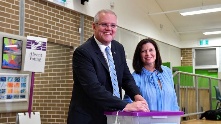 Australian PM Morrison celebrates unexpected election victory