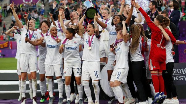 Hegerberg hat-trick fires Lyon to fourth straight Champions League Hegerberg hat-trick fires Lyon to fourth straight Champions League