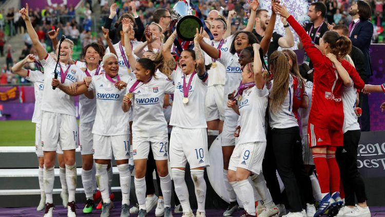 Hegerberg hat-trick fires Lyon to fourth straight Champions League