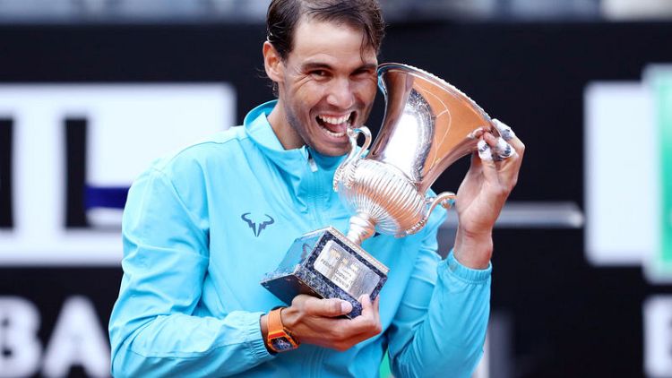 Imperious Nadal fends off Djokovic to land ninth Rome title