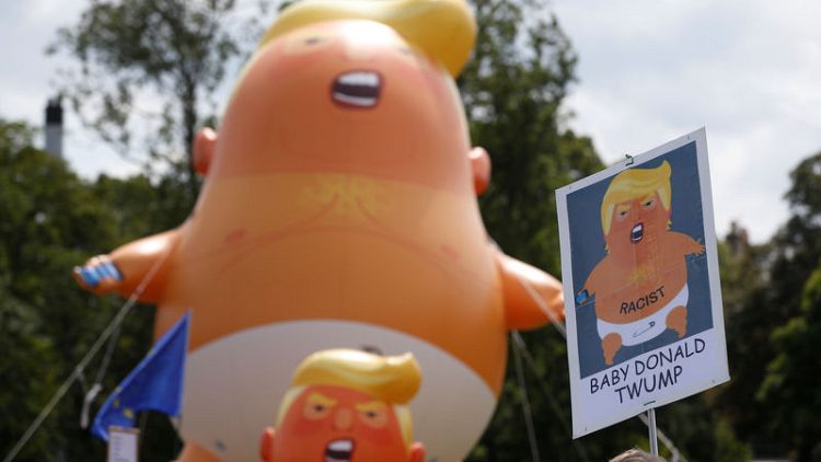 Snarling orange 'Trump baby' blimp to mock U.S. president in Britain, protesters say