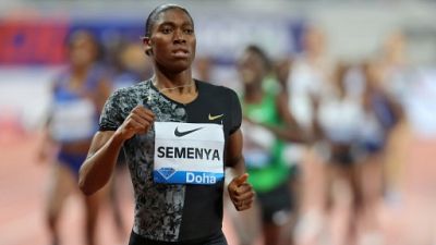 Caster Semenya le 3 mai 2019 sur le 800m de Ligue de diamant à Doha