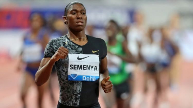 Caster Semenya le 3 mai 2019 sur le 800m de Ligue de diamant à Doha