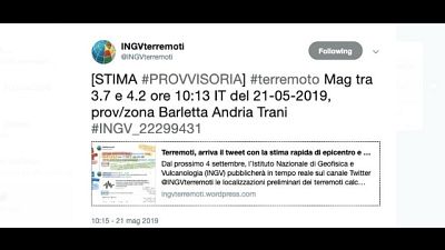 Terremoti: scossa 3.9 in Puglia Terremoti: scossa 3.9 in Puglia