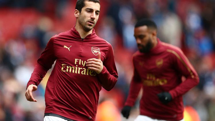 Arsenal's Mkhitaryan to miss Europa League final due to security concerns