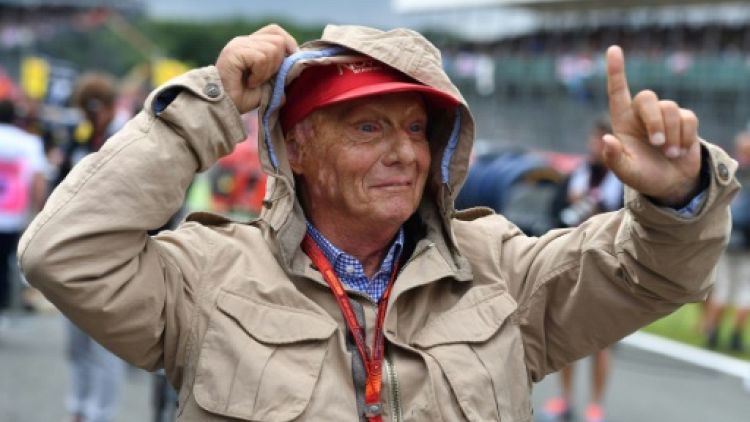 L'Autrichien Niki Lauda lors du GP de Silverstone le 10 juillet 2016
