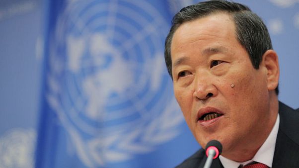 North Korea warns U.S. over seized ship at rare U.N. news conference North Korea warns U.S. over seized ship at rare U.N. news conference