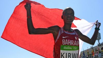La Bahreïnie Eunice Jepkirui Kirwa lors des JO de Rio 2016 le 21 août 2016