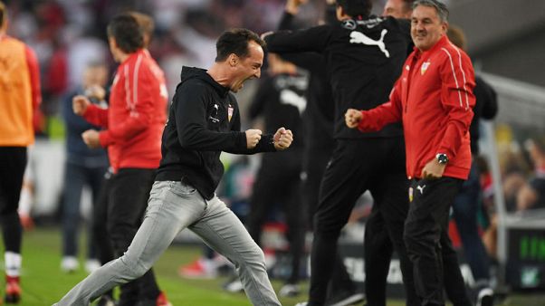 Soccer - Stuttgart held by battling Union Berlin in playoff first leg Soccer - Stuttgart held by battling Union Berlin in playoff first leg