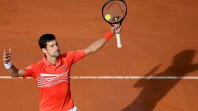 Le Serbe Novak Djokovic lors du tournoi de Rome le 19 mai 2019