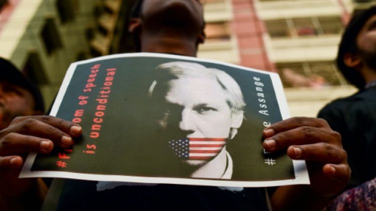 Une photo de Julian Assange, fondateur du site WikiLeaks