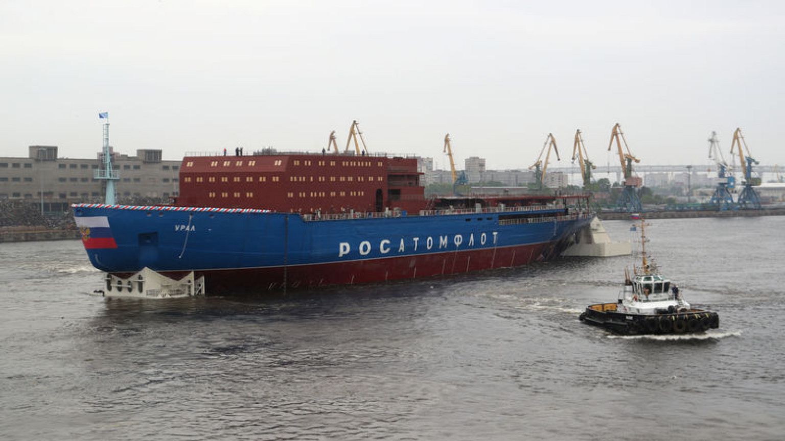 Russia, eyeing Arctic future, launches nuclear icebreaker
