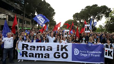 Albanian opposition rally renews call for PM to quit