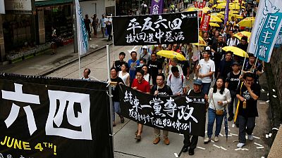 محتجون في هونج كونج يطالبون بمحاسبة الصين على حملة أمنية عام 1989