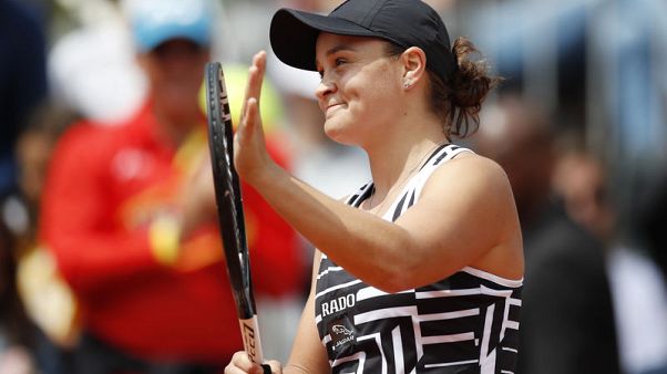 Tennis - Black and white's all right for stylish Barty Tennis - Black and white's all right for stylish Barty