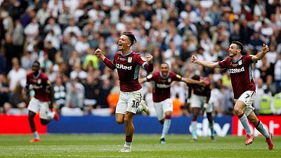 Villa return to Premier League with win over Derby County