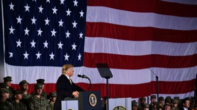 Face à la Chine, Trump affirme la puissance militaire "redoutable" des Etats-Unis