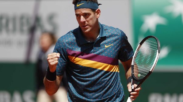 Tennis - Del Potro powers past Jarry into second round Tennis - Del Potro powers past Jarry into second round