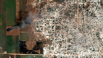صور الأقمار الصناعية تظهر حرائق في حقول بشمال غرب سوريا