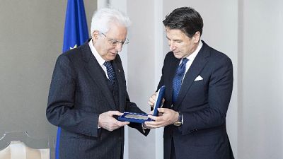 Conte da Mattarella al Quirinale Conte da Mattarella al Quirinale