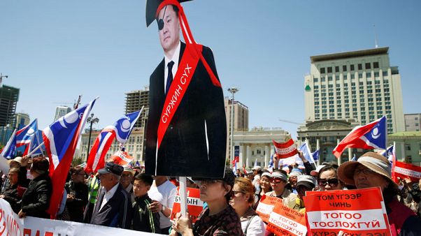 Thousands rally in Mongolia to call for government to step down Thousands rally in Mongolia to call for government to step down