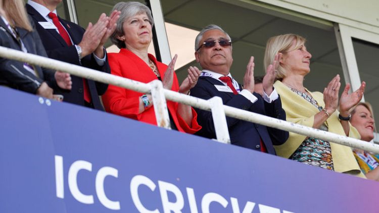 Free from Brexit burden, PM Theresa May heads to the cricket